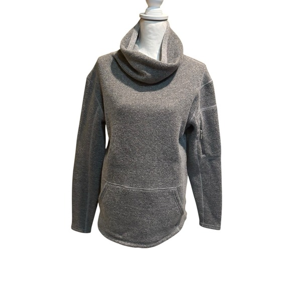 Smartwool Womens Hudson Trail Fleece Pullover Sweater‎ Cowl Neck Size Large Gray - Picture 1 of 5